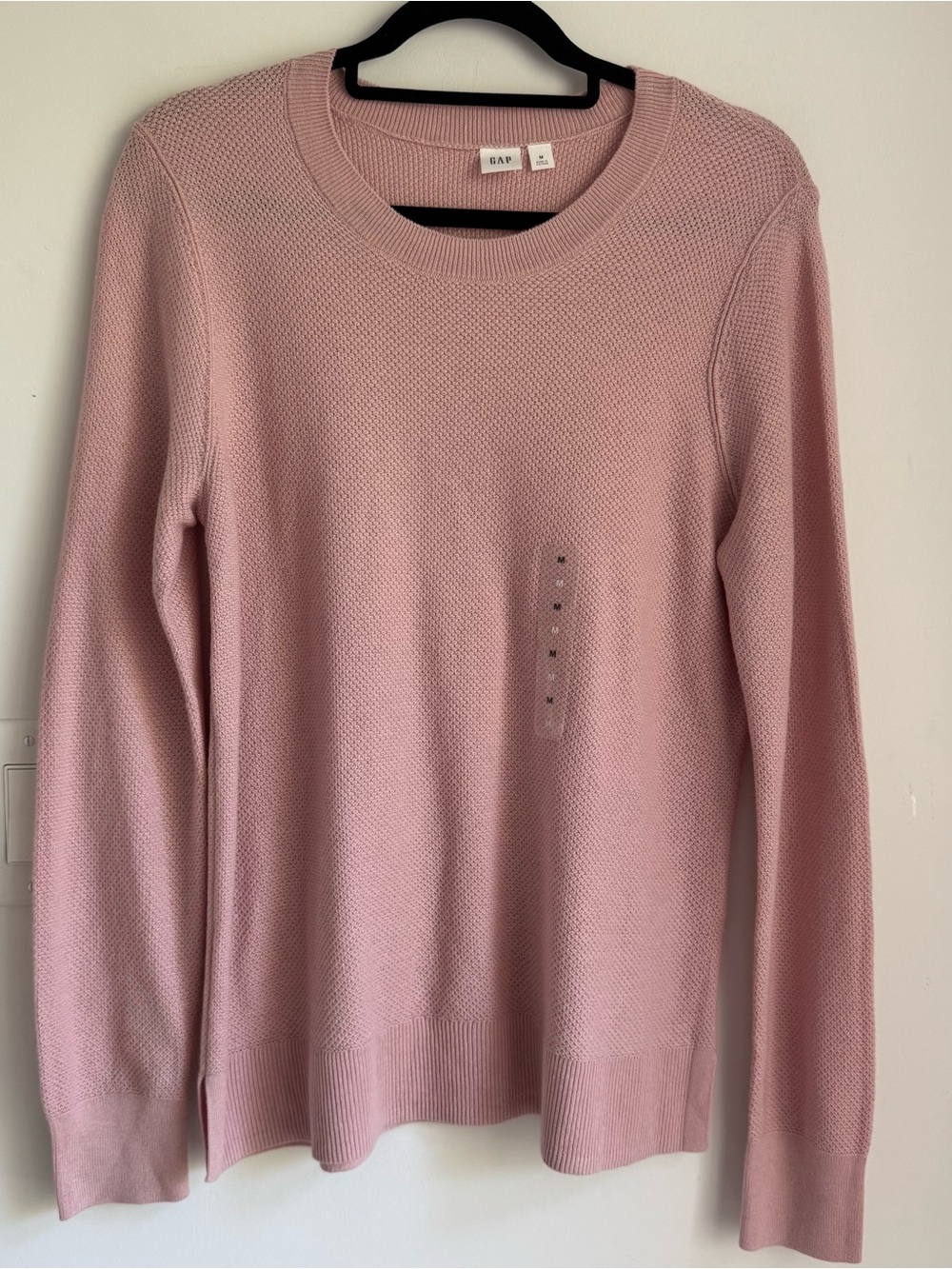 GAP Primitive Pink Textured Crewneck‎ Sweater NEW M